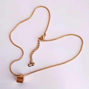 Vintage Christian Dior Cube Necklace